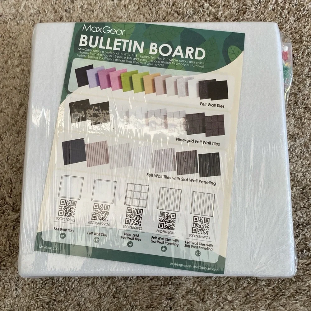 MaxGear White Bulletin Board